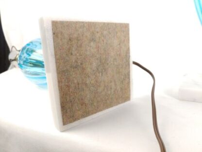 VTG 19" Pair of 2 Mid Century Modern Blue Glass Table Lamps Marble Base Gold - Image 16