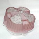 VTG 11" Art Deco Pink Ceiling Lamp Shade/Chandelier Bowl Square Skyscraper