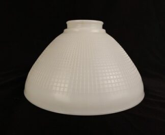 VTG White Milk Glass Waffle 10” Torchiere Lamp Shade 2-7/8" Fitter 5-3/8" DAMAGE