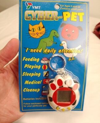 Vintage NEW YMT Cyber Pet Virtual Electronic Toy Paw-Shaped Keychain Dalmatian