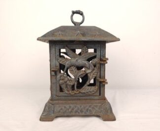 Vintage Cast Iron Hummingbird Pagoda Lantern / Candle Holder Garden/Patio Decor