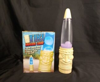 Beige & Purple Tiki Liquid Motion Lamp Lava Idol Totem Bar Retro Lighting