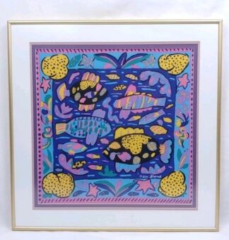 Ken Done "Barrier Reef" Art Handkerchief/Scarf 20x20