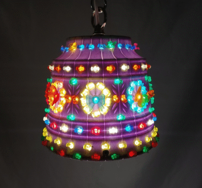 VTG Lawnware Hanging Light Camping Patio Swag Lamp Butterfly Bird Color Peg LED