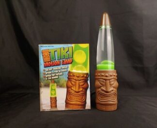 Brown & Green Tiki Liquid Motion Lamp Lava Idol Totem Bar Retro Lighting