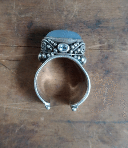 Sajen Sterling Silver 925 Moonstone Ring Size 9.5 Open Back Band 16.86g - Image 18