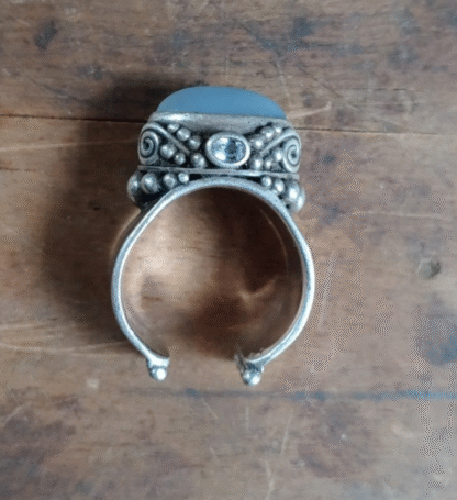 Sajen Sterling Silver 925 Moonstone Ring Size 9.5 Open Back Band 16.86g - Image 19