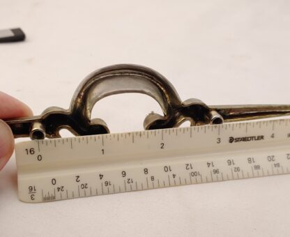 2 Vintage MCM Silver Toned Metal Dresser Drawer Pulls Handles Geometric Abstract - Image 16