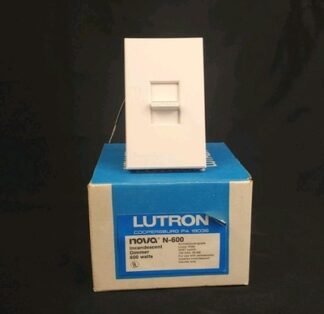 Lutron Nova N-600, 600W, SPST Single Pole Incandescent Dimmer Switch, White, NIB