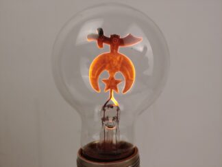 Vintage Aerolux Cheer Lites Shriners Glow Lamp Decorative Ornate Light Bulb