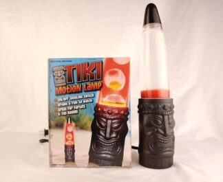 Black & Red Tiki Liquid Motion Lamp Lava Idol Totem Bar Retro Lighting